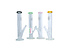 BOB HQ 11.5" Silver Weed Leaf Straight Tube w/Ice Pinch Assorted