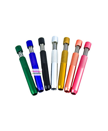 TAU Glass Aluminum One Hitter w/ Spring TAU Glass Aluminum One Hitter w/ Spring