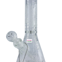 Milky Way Glass 18" Thugz Mansion Beaker Bong Clear