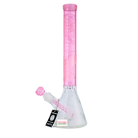 Milky Way Glass 18" Thugz Mansion Beaker Bong Pink