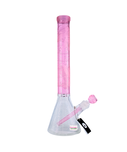 Milky Way Glass 18" Thugz Mansion Beaker Bong Pink