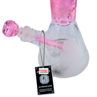 Milky Way Glass 18" Thugz Mansion Beaker Bong Pink