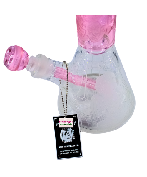 Milky Way Glass 18" Thugz Mansion Beaker Bong Pink