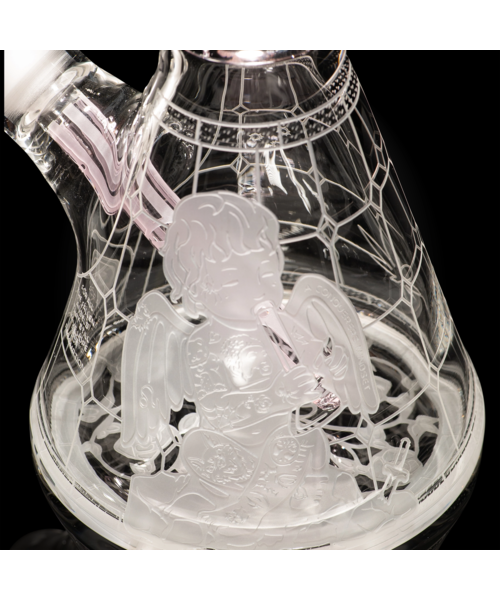 Milky Way Glass 18" Thugz Mansion Beaker Bong Pink