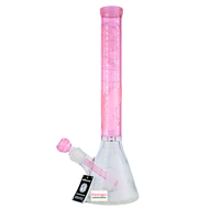 Milky Way Glass 18" Thugz Mansion Beaker Bong Pink