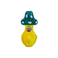 Red Eye Glass 3.25" Stand Up Mushroom Hand Pipe
