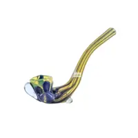Red Eye Glass 4" Sherlock Claw Standing Hand Hash Pipe Periwinkle