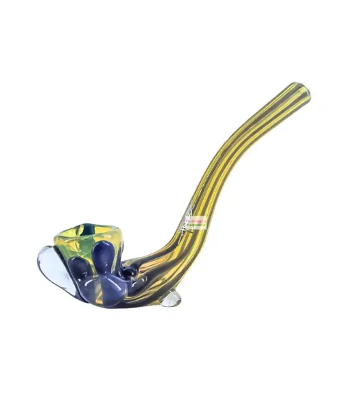 Red Eye Glass 4" Sherlock Claw Standing Hand Hash Pipe Periwinkle