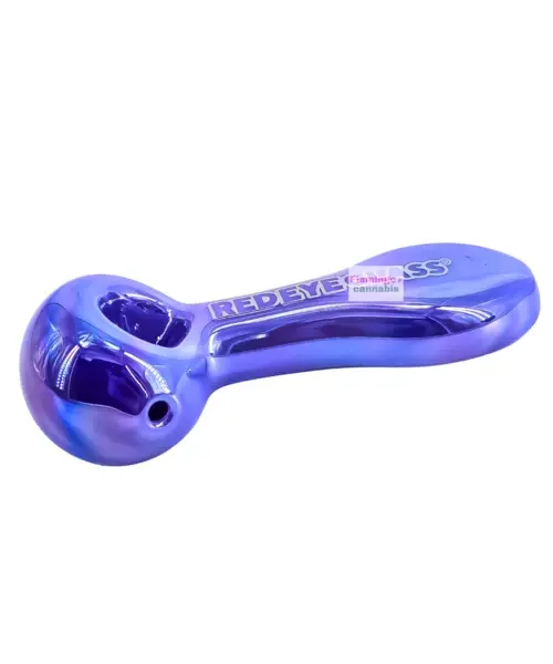 Red Eye Tek 4.5" Opaline Spoon Hand Pipe Purple Slyme