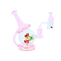 Red Eye Tek 6.5" Under the Kaleidoscope Concentrate Recycler Set Pink