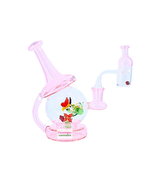 Red Eye Tek 6.5" Under the Kaleidoscope Concentrate Recycler Set Pink