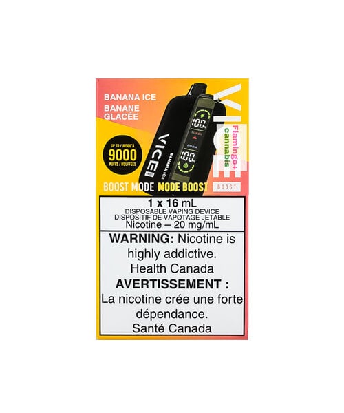 VICE BOOST 9000 Box Disposable Rechargeable Vape Banana Ice 20mg