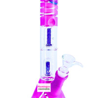 Infyniti 12" Purple 420 Design Beaker Base Bong With Dual Dome Perc & Splash Guard