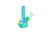 Lit Lit Silicone 5" Beaker Water Pipe Green + Blue