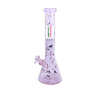 Red Eye Glass 15" Pretty In Pink Pin-Up Beaker Base Bong