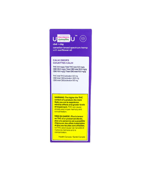UFeelU Calm CBG:CBD Drops 30ML