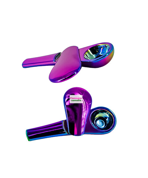 Metal Slide-Covered Spoon Pipe
