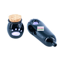 Cat Paw 4" Ceramic Hand Pipe w/ Storage Jar