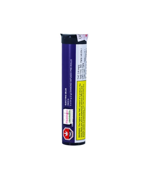 Bold Glazed Electric Blue Diamond Infused Indica Pre-Rolls 5X0.4G