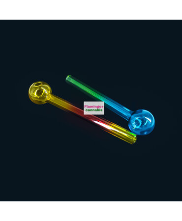 TAU Glass Bubble Glass Pipe W/Stem (Assorted)