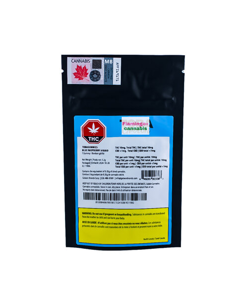 Toba Grown Blue Raspberry hybrid Gummies 1X10MG