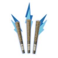 Bold Glazed Electric Blue Diamond Infused Indica Pre-Rolls 5X0.4G