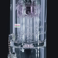 Milky Way Glass 12" Fallen Angels Straight Tube w/Double Perc Pink