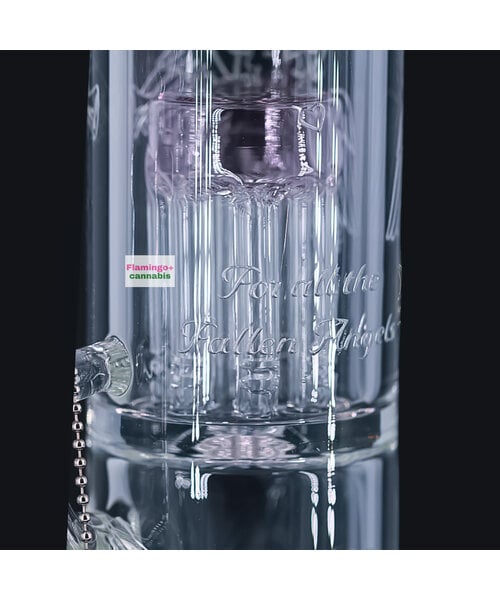 Milky Way Glass 12" Fallen Angels Straight Tube w/Double Perc Pink