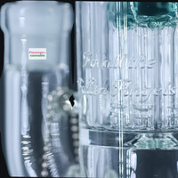 Milky Way Glass 12" Fallen Angels Straight Tube w/Double Perc Teal