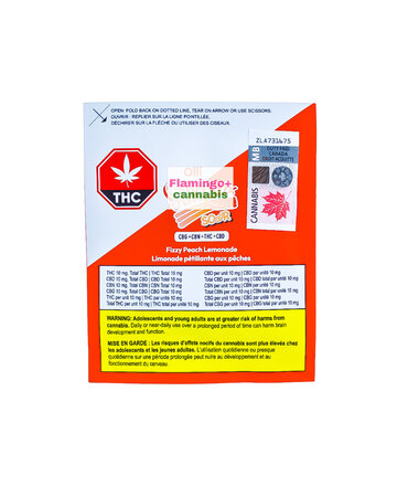 Olli Stikistix Olli StikiStix 1:1:1:1 Sour Fizzy Peach Lemonade Gummy 4X2.5MG