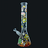 Cheech & Chong 15" Tie-Dye Glow-In-Dark Beaker Bong