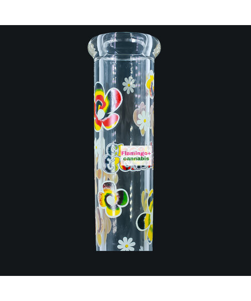 Cheech & Chong 15" Tie-Dye Glow-In-Dark Beaker Bong