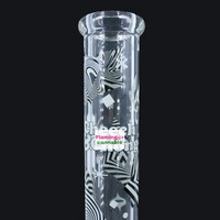 Cheech & Chong 15" Optical Illusion Glow-In-Dark Beaker Bong