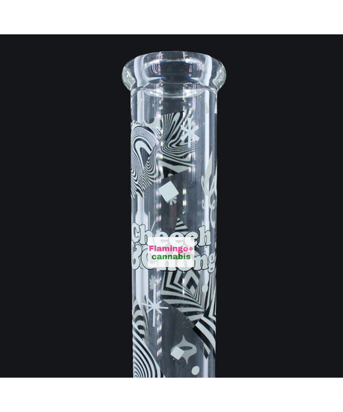 Cheech & Chong 15" Optical Illusion Glow-In-Dark Beaker Bong