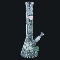 Cheech & Chong 15" Optical Illusion Glow-In-Dark Beaker Bong