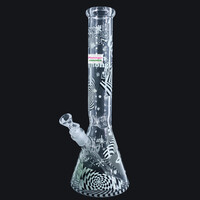 Cheech & Chong 15" Optical Illusion Glow-In-Dark Beaker Bong