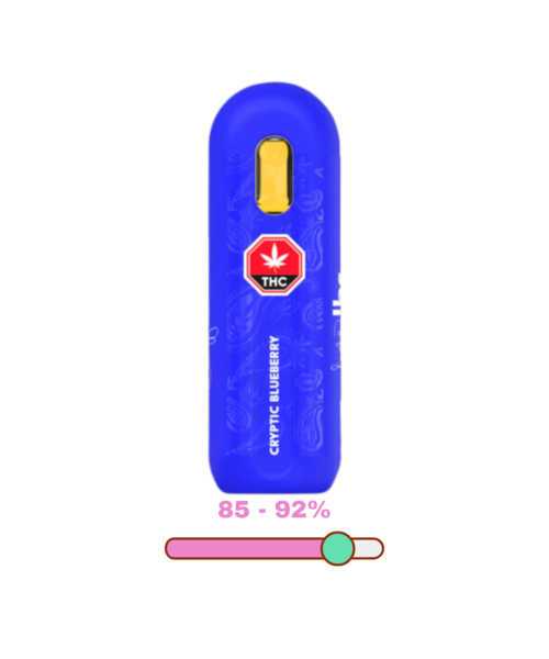 D LBS  Cryptic Blueberry Indica Disposable 1G