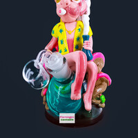 Pulsar Artist Series: 10" Chill Cat Glow-In-Dark Dab Rig