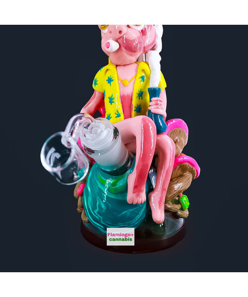 Pulsar Artist Series: 10" Chill Cat Glow-In-Dark Dab Rig