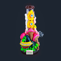 Pulsar Artist Series: 10" Chill Cat Glow-In-Dark Dab Rig
