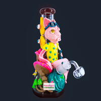 Pulsar Artist Series: 10" Chill Cat Glow-In-Dark Dab Rig
