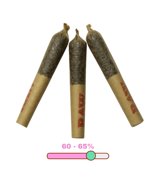 Dab Bods Jungle Juice 60s+  DBL Infused Pre-Rolls 3X0.5G