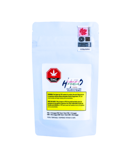 HAZO CBD Blueberry Muffins Hybrid Cartridge 1G