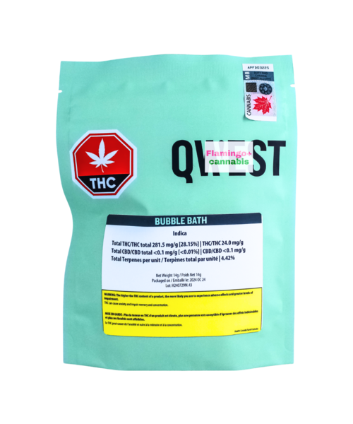 Qwest Bubble Bath Craft Indica Flower 14G