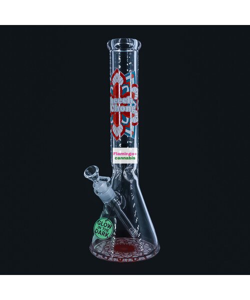 Cheech & Chong 15" Mandala Glow-In-Dark Beaker Bong