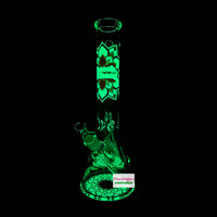 Cheech & Chong 15" Mandala Glow-In-Dark Beaker Bong