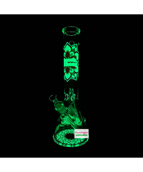 Cheech & Chong 15" Mandala Glow-In-Dark Beaker Bong
