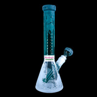 Milky Way Glass 11" Ancient Ruins Beaker Bong Teal