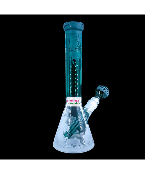 Milky Way Glass 11" Ancient Ruins Beaker Bong Teal