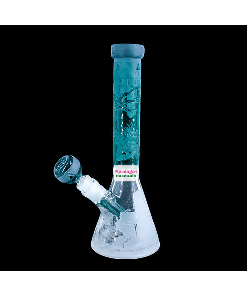 Milky Way Glass 11" Ancient Ruins Beaker Bong Teal